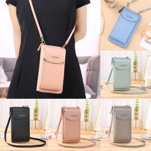 USA Women Leather Crossbody Shoulder Bag Cell Phone Case Wallet Handbag Purse - Picture 1 of 16