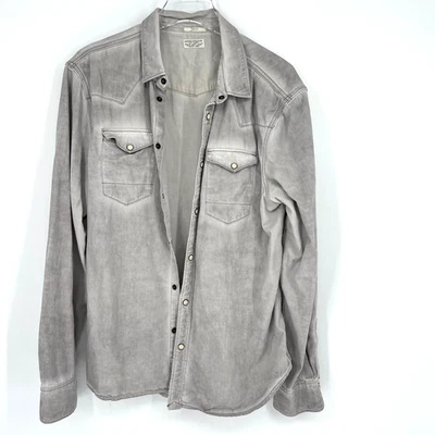 Camisa AllSaints Spitalfields Bronson Para Hombres L Gris Calce Ajustado Clásica Occidental Foto 1 de 4