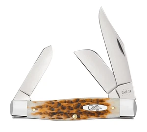 Case xx Knives Large Stockman Jigged Amber Bone 10724 Stainless Pocket Knife - Picture 1 of 4