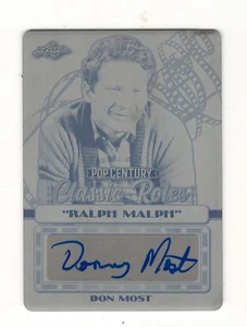 DON MOST 2020 LEAF METAL POP CENTURY CLASSIC ROLES BLACK PLATE 1/1 AUTOGRAPH - Picture 1 of 2