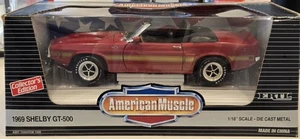 1/18 Ertl 1969 Ford Shelby GT500 Red American Muscle Diecast - Picture 1 of 10