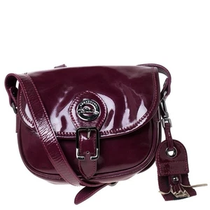 Longchamp Purple Patent Leather Flap Crossbody Bag - Picture 1 of 14