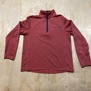 Vineyard Vines Performance Coral 1/4 Zip Long Sleeve Pullover - Men's Small - Picture 1 of 10