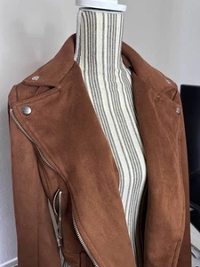 Suede Moto Jacket Brown - Forever 21 - Size: Medium - Picture 1 of 5