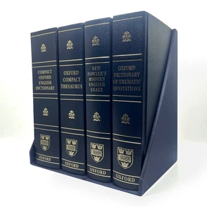 Oxford [Compact Dictionary Thesaurus Quotation Usage] 4x Hardcover Book Box Set - Picture 1 of 24