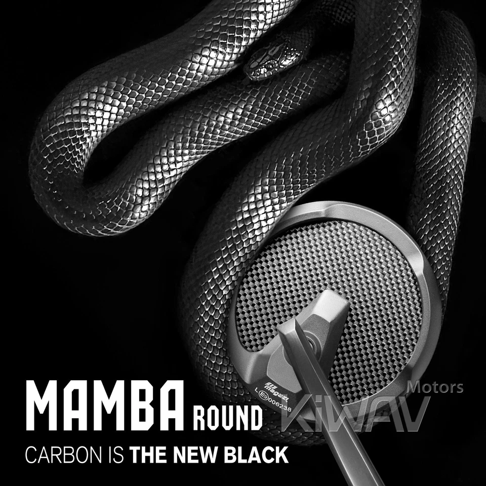 Espejos retrovisores redondos de fibra de carbono M5 para Triumph America Speedmaster Daytona Foto 1 de 4