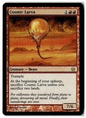 MTG Foil Cosmic Larva - Fifth Dawn Moderately Played English - Image 1 of 2