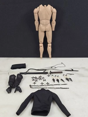 🔥 Cuerpo Hot Toys... Armas y equipo ninja escala 1/6 ZZ1012 Foto 1 de 4