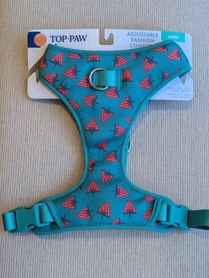 Arnês Top Paw ajustável conforto moda cachorro verde com morangos tamanho G novo com etiquetas - Imagem 1 de 4