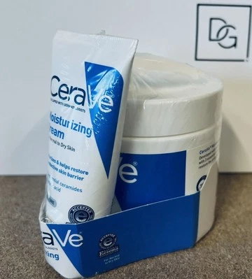 Cerave Moisturizing Cream Bundle, 16 Oz Pump Jar & 1.89 Oz Travel Size Lotion - Image 1 of 2