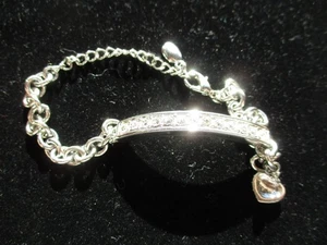 Vintage Rhinestone Bracelet 9 1/2 inches. Signed  "A". Gift Box - Picture 1 of 6