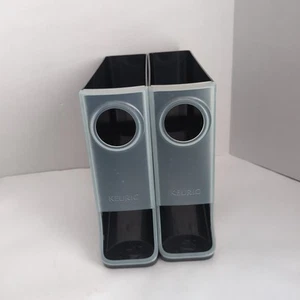Keurig 2pk K-Cup Pod Holder Slim Caddy Black Vertical Coffee Storage Dispenser - Picture 1 of 6
