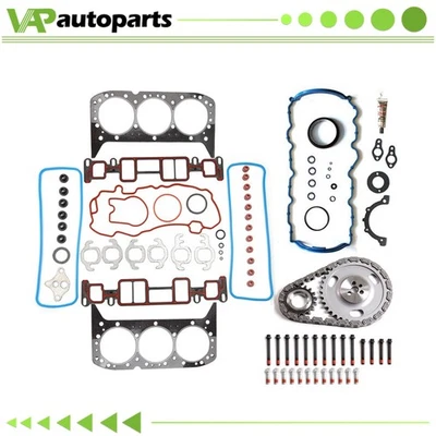 Juego completo de pernos de junta Kit de cadena de distribución para Chevrolet C1500 GMC Sonoma Isuzu 4,3 L Foto 1 de 4