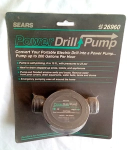 New! Sealed- Vintage Sears CRAFTSMAN Water Pump Tool for Power Drill- 4226960 - - Picture 1 of 7