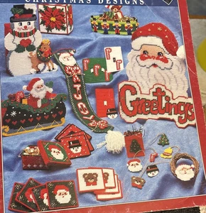 Kits de hilo raros de colección Inc. Lona de plástico DISEÑOS DE NAVIDAD 1992 Bk 035 - Imagen 1 de 13