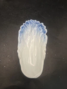 Fukagawa Seiji Porzellan Blatt Soja Saucenschale blau - Bild 1 von 7