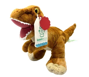 Keeleco T Rex Dinosaur Plush Soft Toy 22cm Keel Toys Orange NEW WITH TAGS - Picture 1 of 8