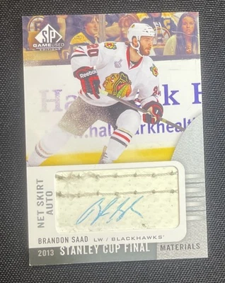 2013-14 SP Game Used Brandon Saad Stanley Final Auto Net Skirt SSP SCNSA-BS 🏒🔥 - Image 1 of 2
