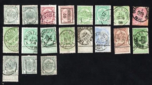 Belgium 1884-94 group of stamps used CV=11.8$ - Picture 1 of 2