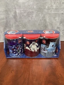 Coca-Cola 3-4oz Carmel Popcorn Tins Happy Holidays Polar Bears 1996 Sealed - Picture 1 of 9