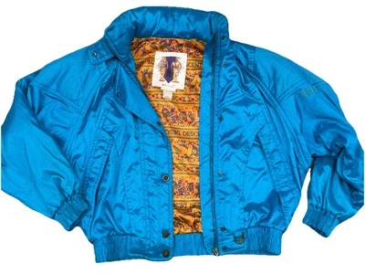 Vtg. 90’s Descente Metallic Blue Ski Coat Jacket Snowboard Winter Italy M/L - Image 1 of 4