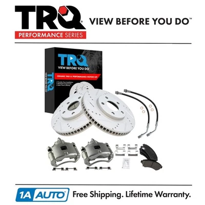 Kit de pastillas de freno delanteras y rotor TRQ para 98-05 Chevy Impala Monte Carlo 98 Intrigue Foto 1 de 4