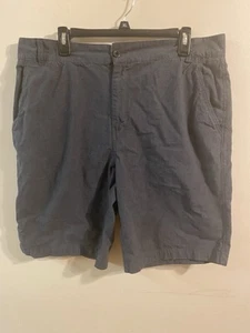 Mens Canterbury of New Zealand Gray Chino Khaki Flat Front Shorts 38" Waist - Picture 1 of 4