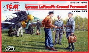 GERMAN LUFTWAFFE GROUND PERSONNEL 1939-1945 (7 FIGURES) #48085 1/48 ICM - Picture 1 of 1