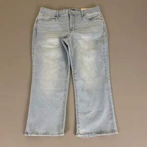 NYDJ Marilyn Straight Jeans Womens Size 12P Crop Blue Cool Embrace Lift Tuck NWT - Picture 1 of 17