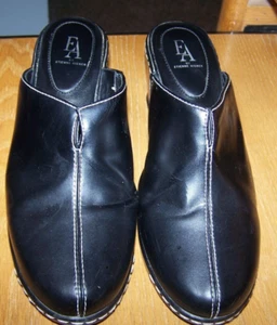 EA by Etienne Aigner schwarze Pantoletten Leder Clogs Größe 6,5 - Bild 1 von 5