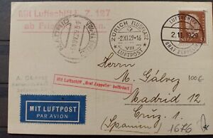 Timbres Allemagne (1929) - Graf Zeppelin - carte postale 