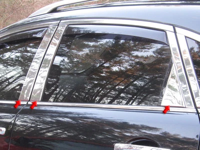 Stainless Chrome Pillar Posts 6PCS QAA Window Trim FOR Infiniti QX50 2014-2017 - Image 1 of 4