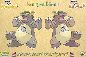 ⭐Shiny/Non-shiny Kangaskhan 6IV XL⭐Pokémon Let's Go Pikachu/Eevee HOME (💯Legal) - Imagen 1 de 13