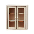 1:12 Dollhouse Miniature Wooden Double Door Cabinet Wall Mounted Display Sh YIUK