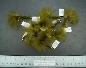 Bugger lanuda con cuentas de oro oliva una docena umpqua talla #2 - Imagen 1 de 2