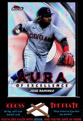 1-2022 Topps Finest Aura of Excellence Jose Ramirez Guardians #AE-JR - Image 1 of 2