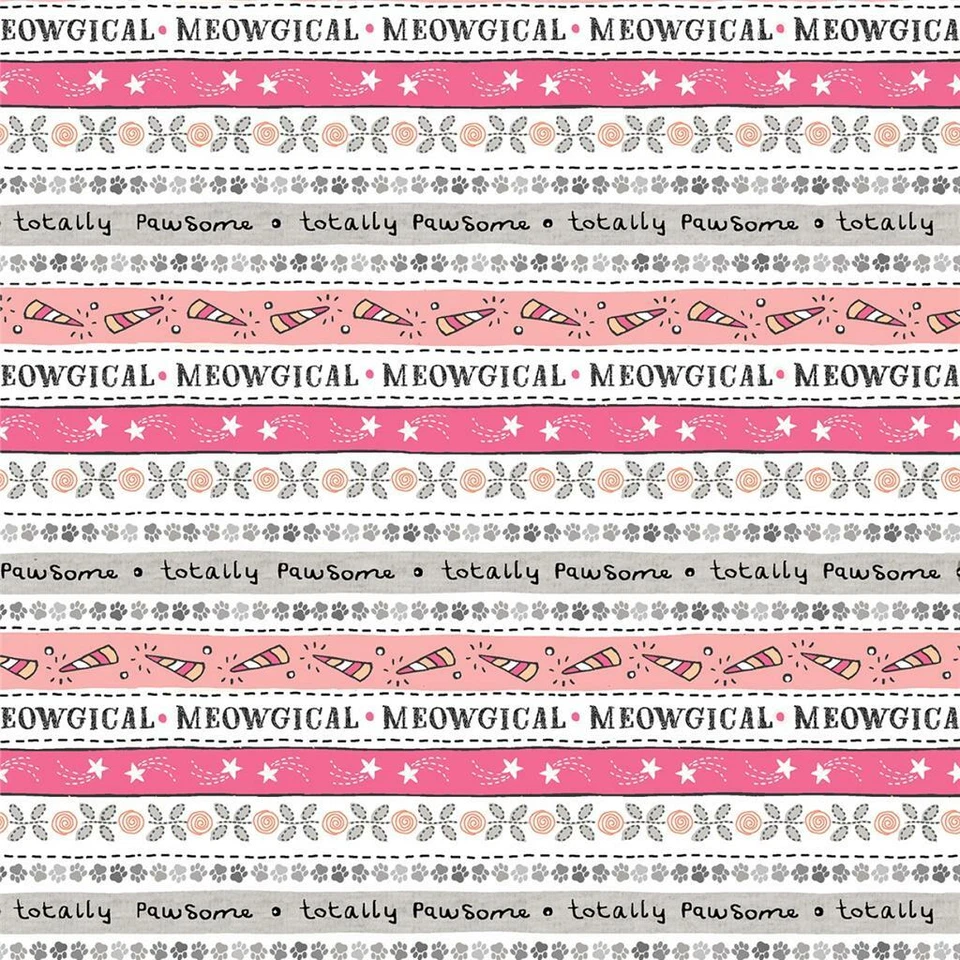 Feline Drive Fabric MEOWGICAL Playful Stripe Multi Fat Quarter (18"x22") FQ - Image 1 of 1