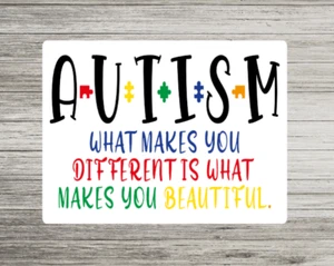 Novelty Autism metal sign, Autism awareness print, home wall Plaque - Picture 1 of 1