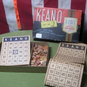 KEANO vtg party game 1936 popular corn game Whitman Publishing bingo OG - Picture 1 of 4