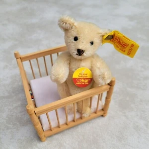 Vintage Steiff Mini Teddy Bear Jointed Blonde 0203/10 Brown Nose 4" - Picture 1 of 12