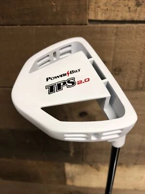 DEMO RH White PowerBilt Black TPS 2.0 Golf Putter Mallet Style 34" 5579-WTPS - Image 1 of 4