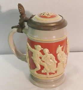 METTLACH( VILLEROY & BOCH ) GERMAN BEER STEIN SIGNED # 2086 ca.1890... 1/4 L. - Picture 1 of 12