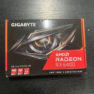 GIGABYTE AMD Radeon RX6400 GDDR6 4GB GV-R64D6-4GL Graphics Card - Picture 1 of 3