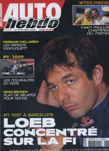 AUTO HEBDO n°1675 19/11/2008 AUDI S4 F3 & WTCC MACAO - Imagen 1 de 1