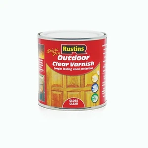 Rustins Quick Dry Outdoor Clear Varnish, long lasting protection 250ml/500ml/1L - Picture 1 of 4