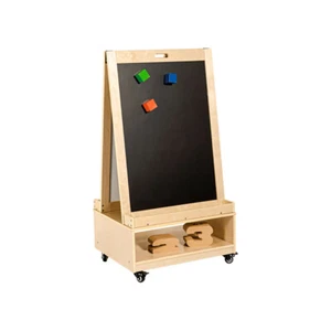 Jooyes Kids Magnetic Double Sided Wooden Chalkboard and Whiteboard - Picture 1 of 4