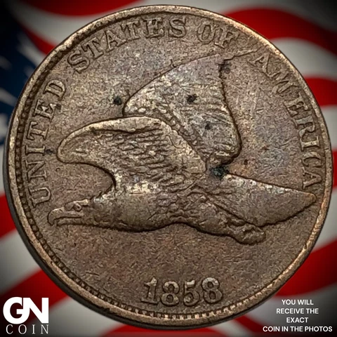 1858 Flying Eagle Cent  Q5751 Cover
