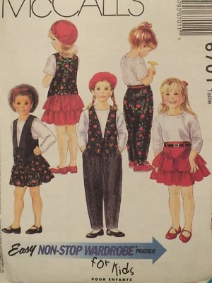 OOP McCALLS 6701 Girls Wardrobe/Vest Top Skirt & Pants PATTERN 2-3-4/4-5-6 UC - Image 1 of 3