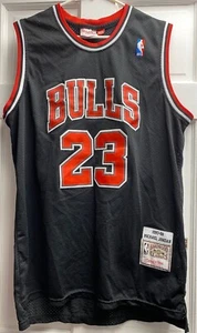 Vintage Mitchell & Ness 1997-98 Chicago Bulls Michael Jordan Black Jersey Sz 50 - Picture 1 of 11