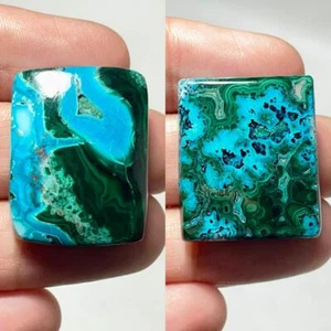 NATURAL CHRYSOCOLLA MALACHITE CABOCHON LOOSE GEMSTONE - Picture 1 of 6